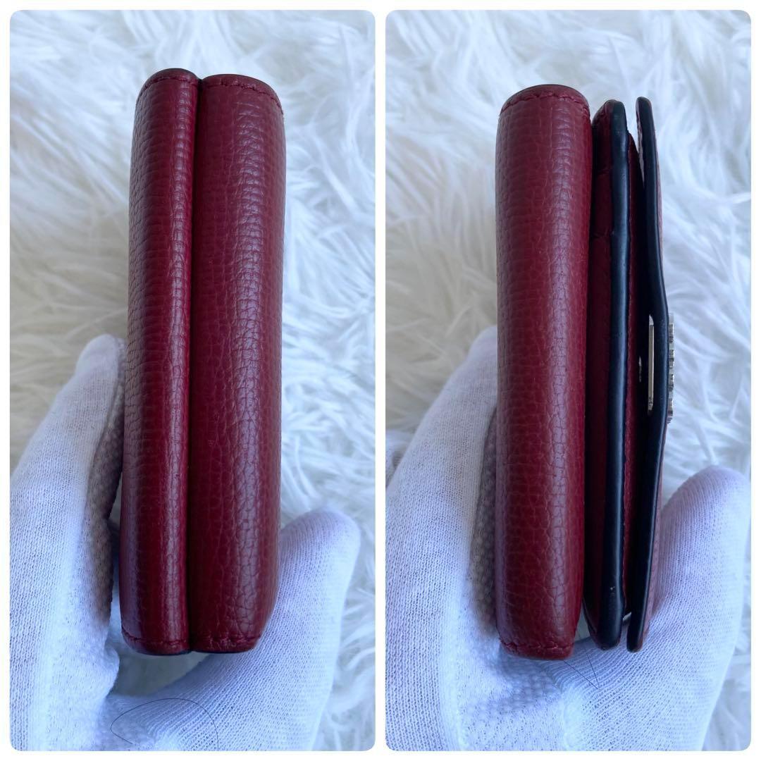 美品✨希少カラー✨ ロエベ 三つ折り財布 アナグラム金具 トライフォールド