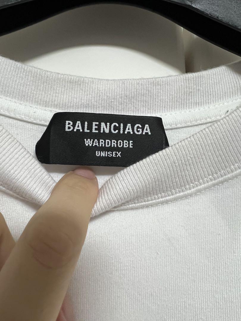 BALENCIAGA バックロゴ フロントロゴ ホワイト オーバーサイズT BALENCIAGA バックロゴ フロントロゴ ホワイト オーバーサイズT