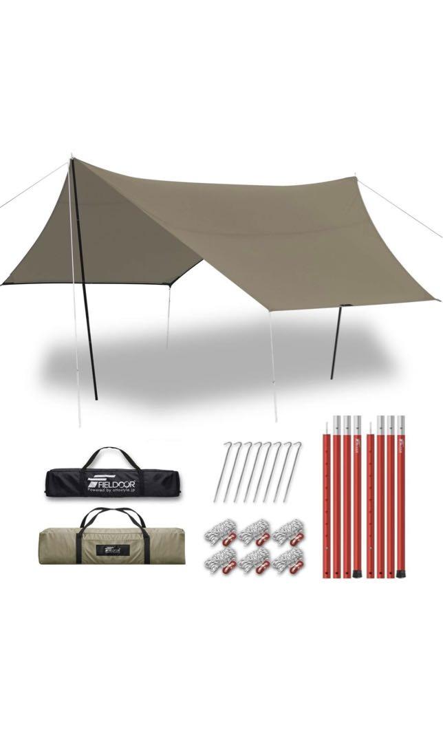 FIELDOOR ヘキサ タープ T/C ポリコットン Mサイズ　カーキ 13,860円