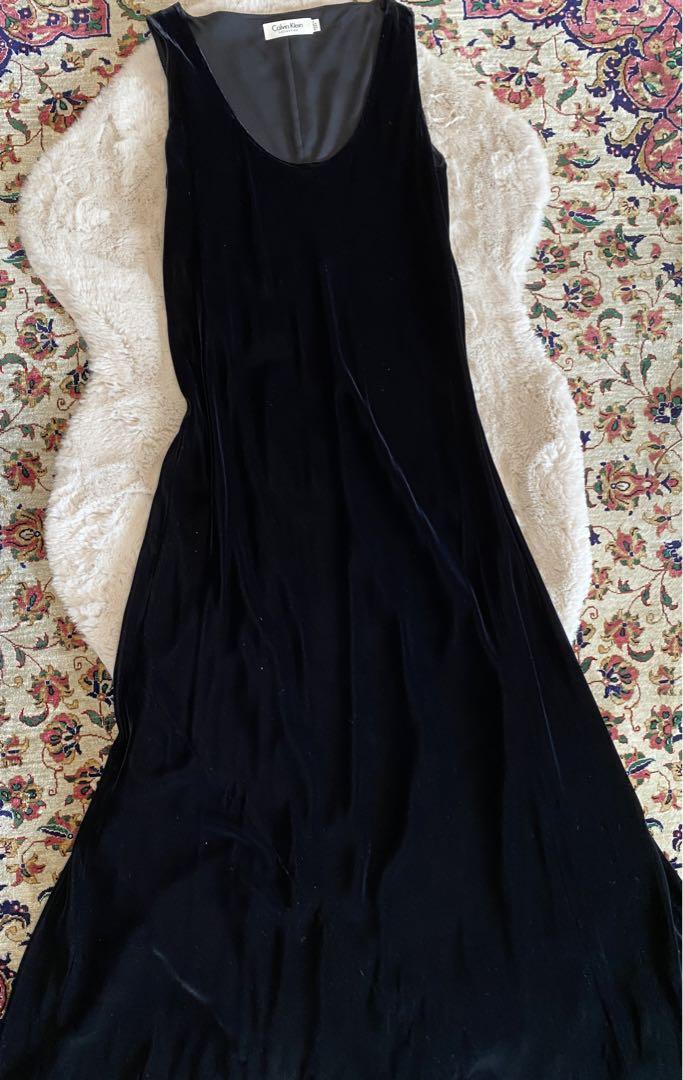 新品◆カルバンクライン　ロングドレス　黒　４