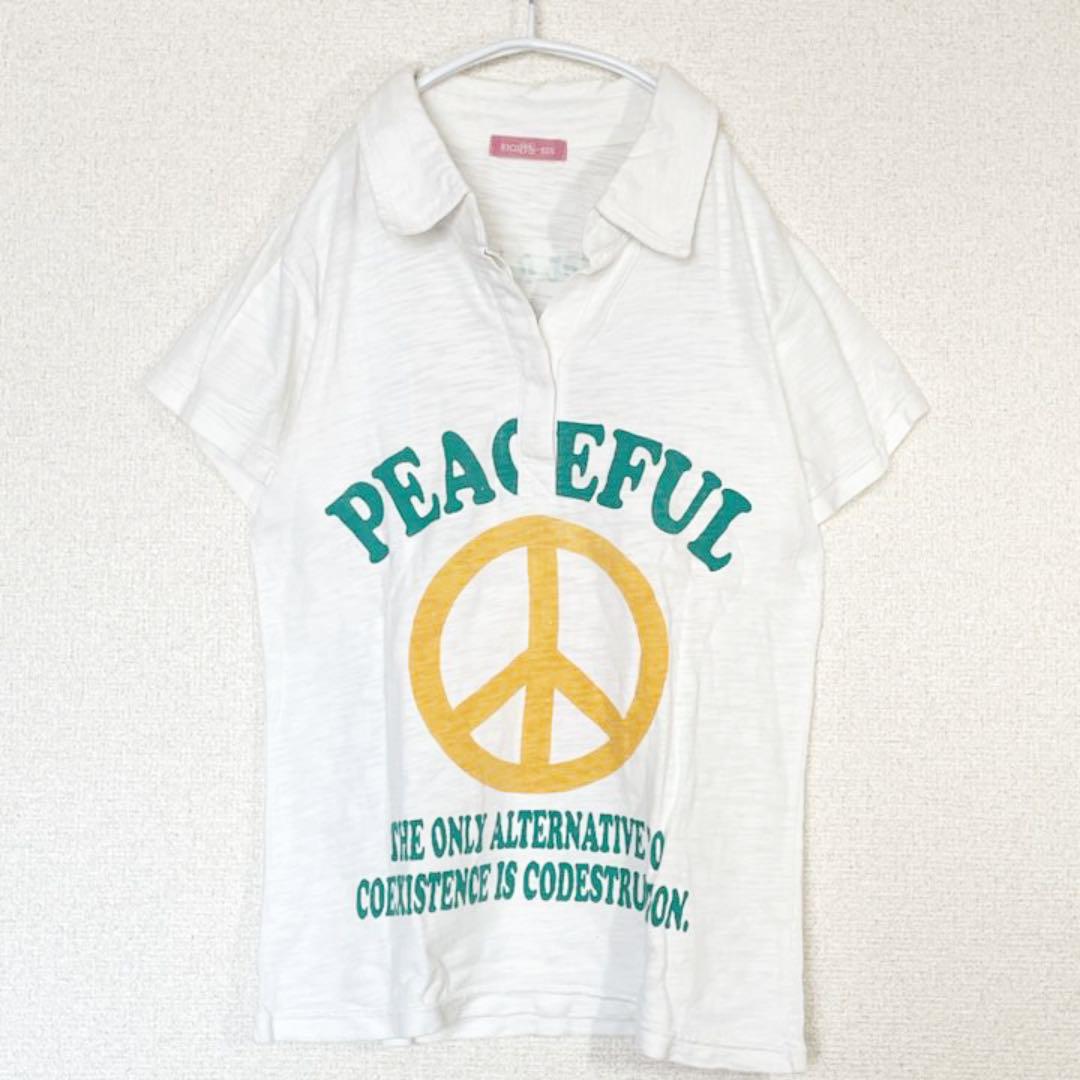 好評超歓迎 Tシャツ フリー ホワイト ピースマーク シンボル 半袖 ユニセックス ヘンリー j3fed-m63237024869 HOT新作