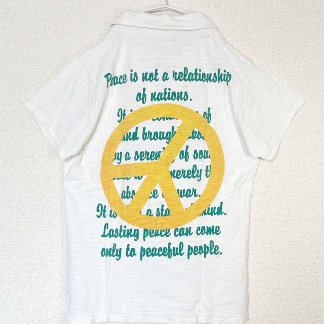 好評超歓迎 Tシャツ フリー ホワイト ピースマーク シンボル 半袖 ユニセックス ヘンリー j3fed-m63237024869 HOT新作