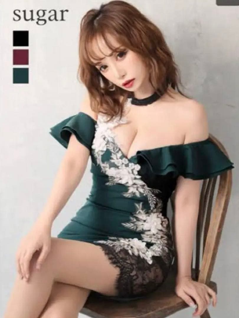 ROBEdeFLEURS Glossy キャバドレス ミニドレス SugarM ROBE de FLEURS