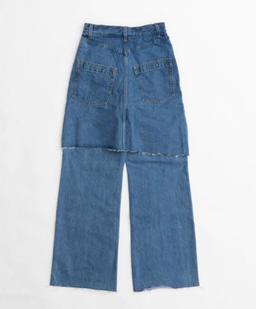 MAISON SPECIAL レイヤードラップデニムパンツS MAISON SPECIAL DECORATOM_COM_BR