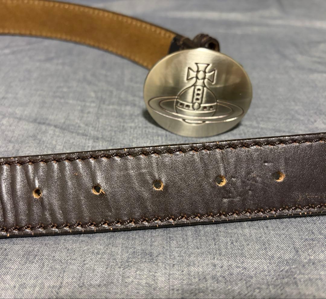 ヴィヴィアン・ウエストウッド★オーブバックル★レザー ベルト★ ヴィヴィアン・ウエストウッド★オーブバックル★レザー ベルト★