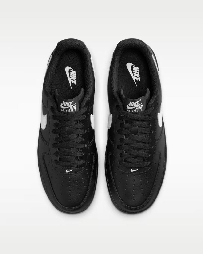 【新品】NIKE エアフォース1 '07 ブラック ホワイト 27.5cm 黒白