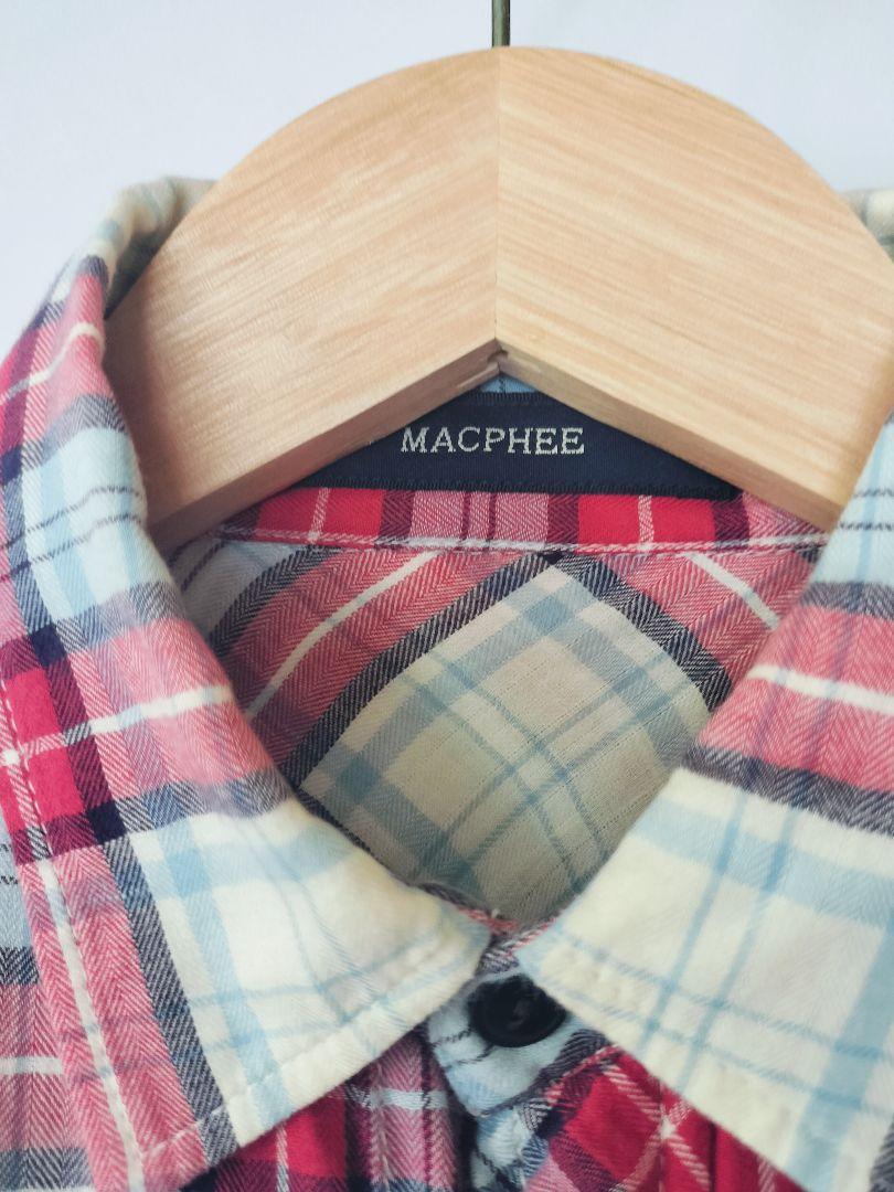 MACPHEE マカフィー チェックシャツ 赤 H73 - メルカリ