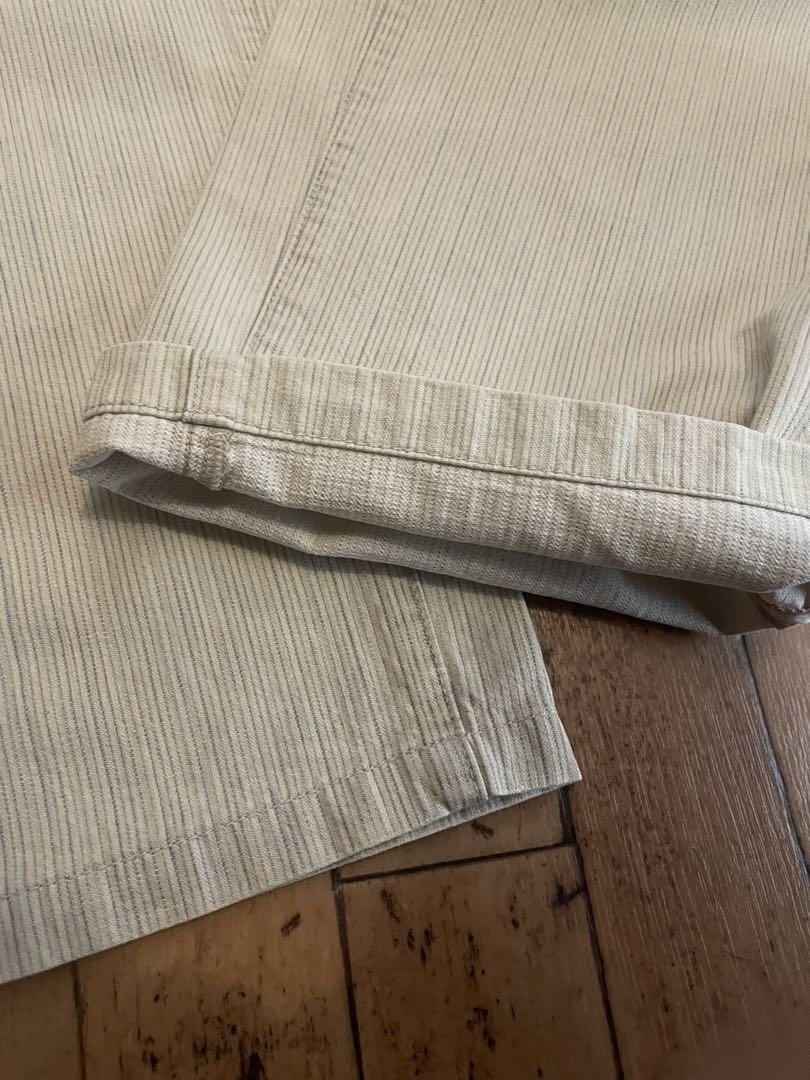 45RPM 生成り hickory stripe pants