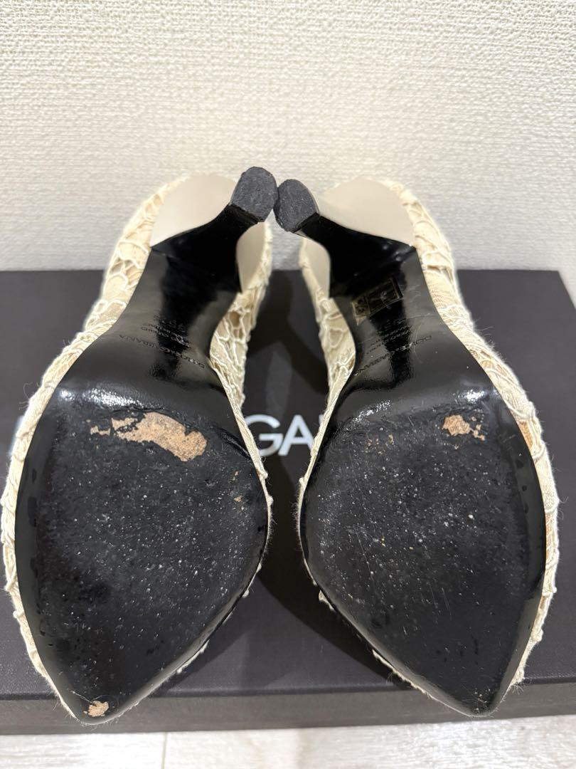 Dolce & Gabbana レース ハイヒール 22.5