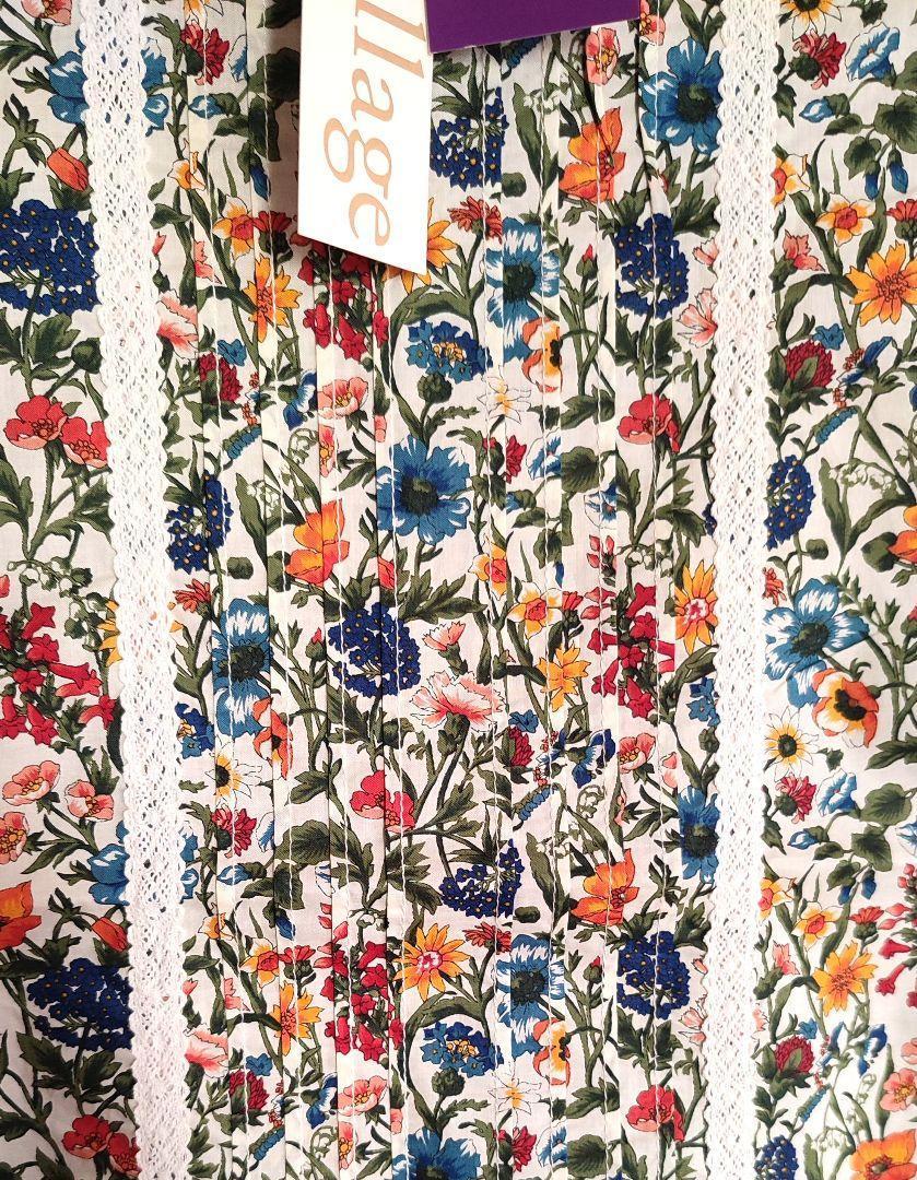 【新品】Ｌサイズ　リバティ　半袖ブラウス　 レイチェル　オレンジ　LIBERTY