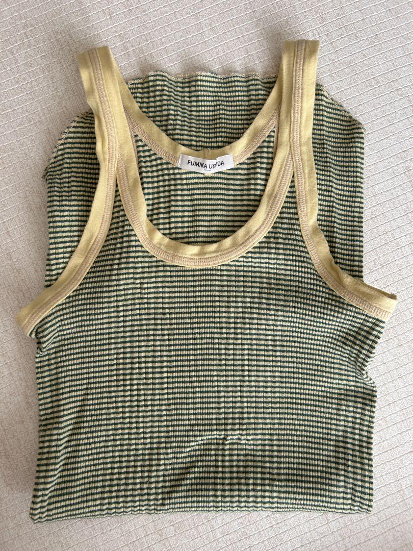 【美品】FUMIKA_UCHIDA タンクトップ ボーダートップス