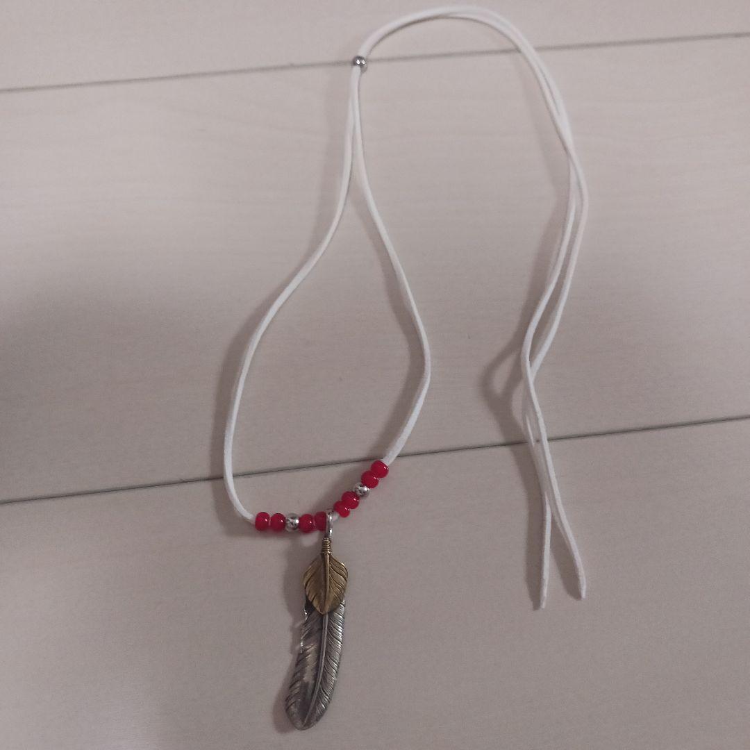 (新品未使用)上金フェザーネックレス