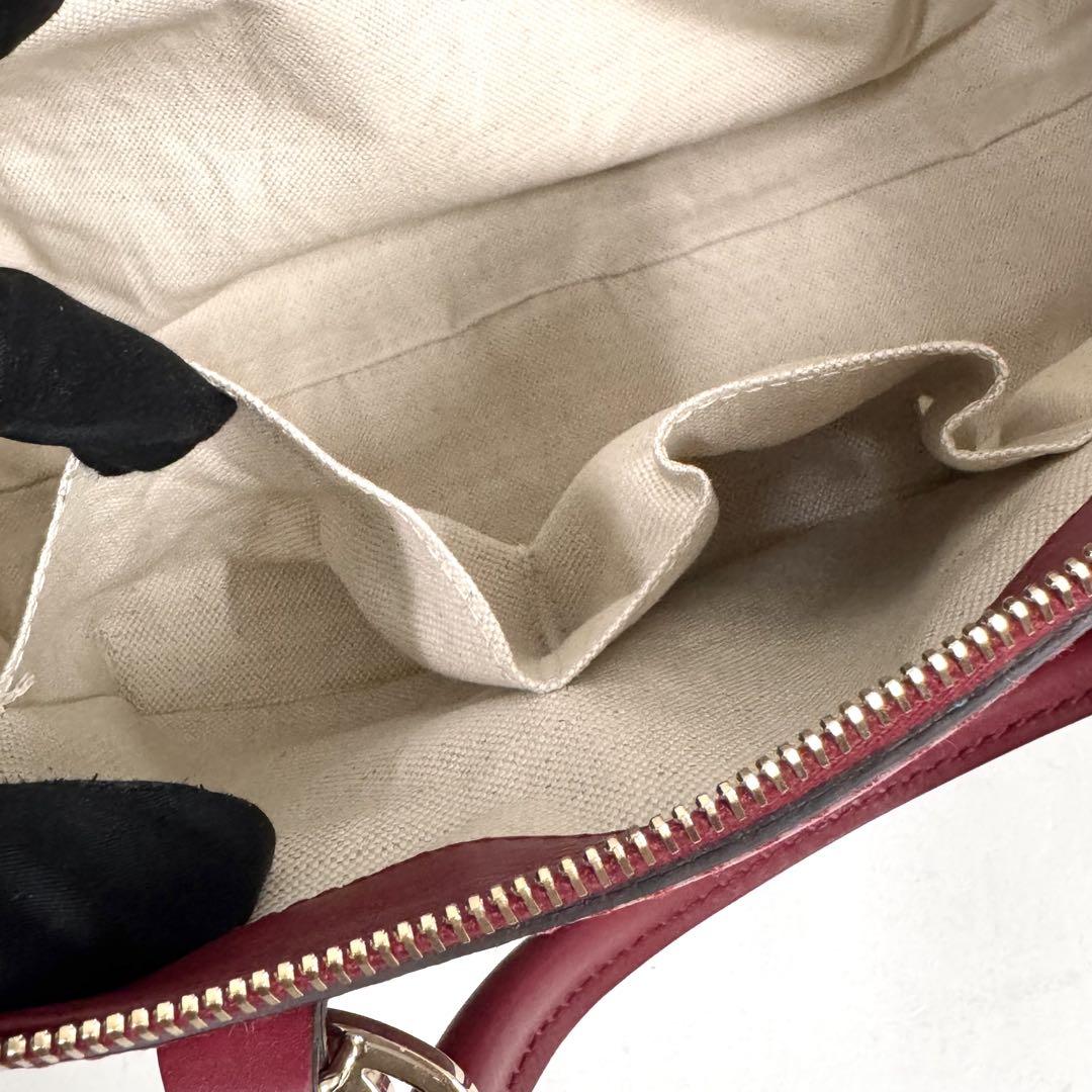 美品 GUCCI グッチ レッド トートバッグ GGパターン ハート