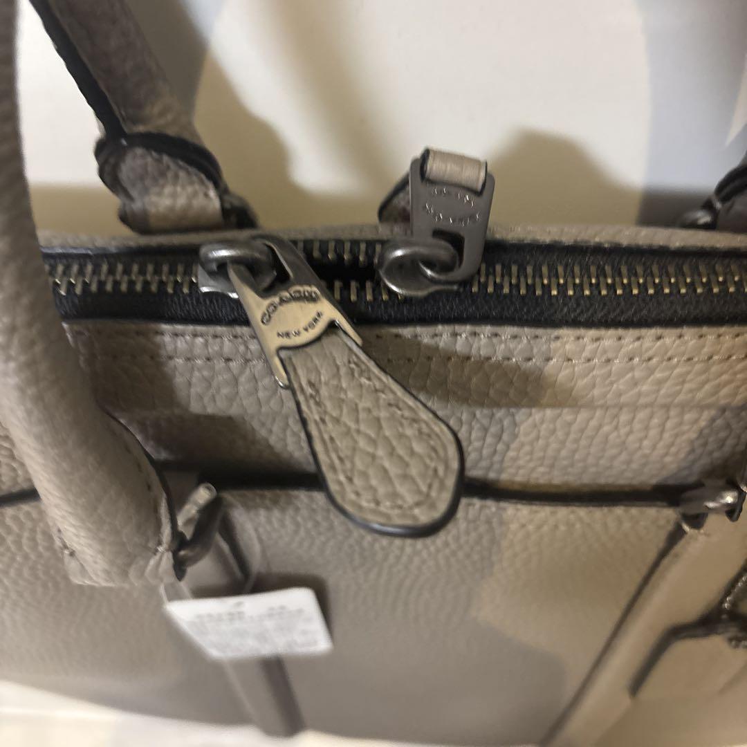 コーチ　COACH グレー レザー ビジネスバッグ