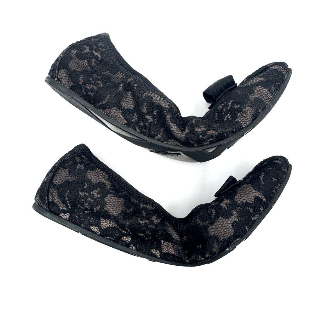 【極美品】Ferragamo ヴァラ バレエシューズ ブラック 22cm 在庫 処分ファッション - 【極美品】Ferragamo ヴァラ バレエ