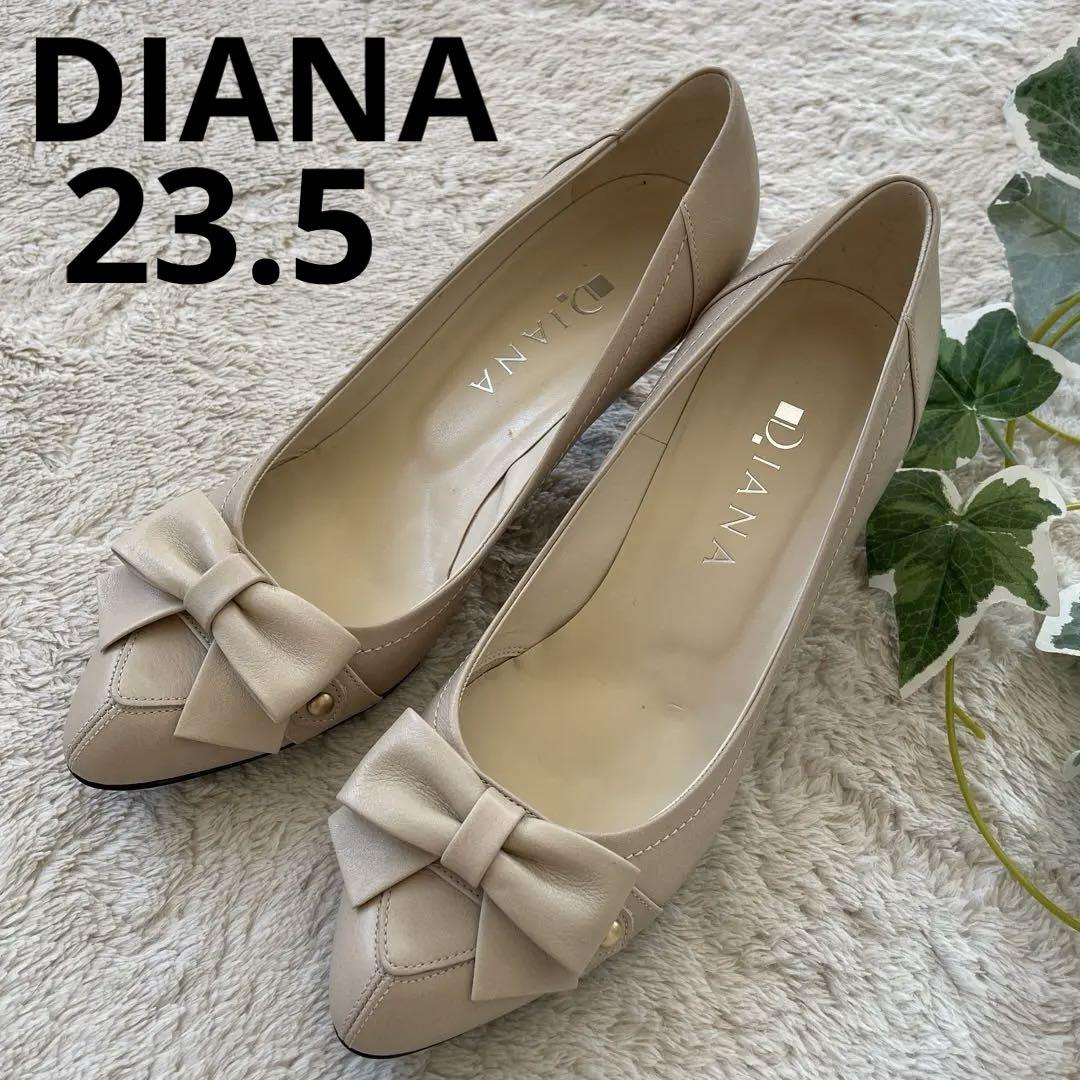 DIANA】ダイアナ パンプス リボン 23.5㎝