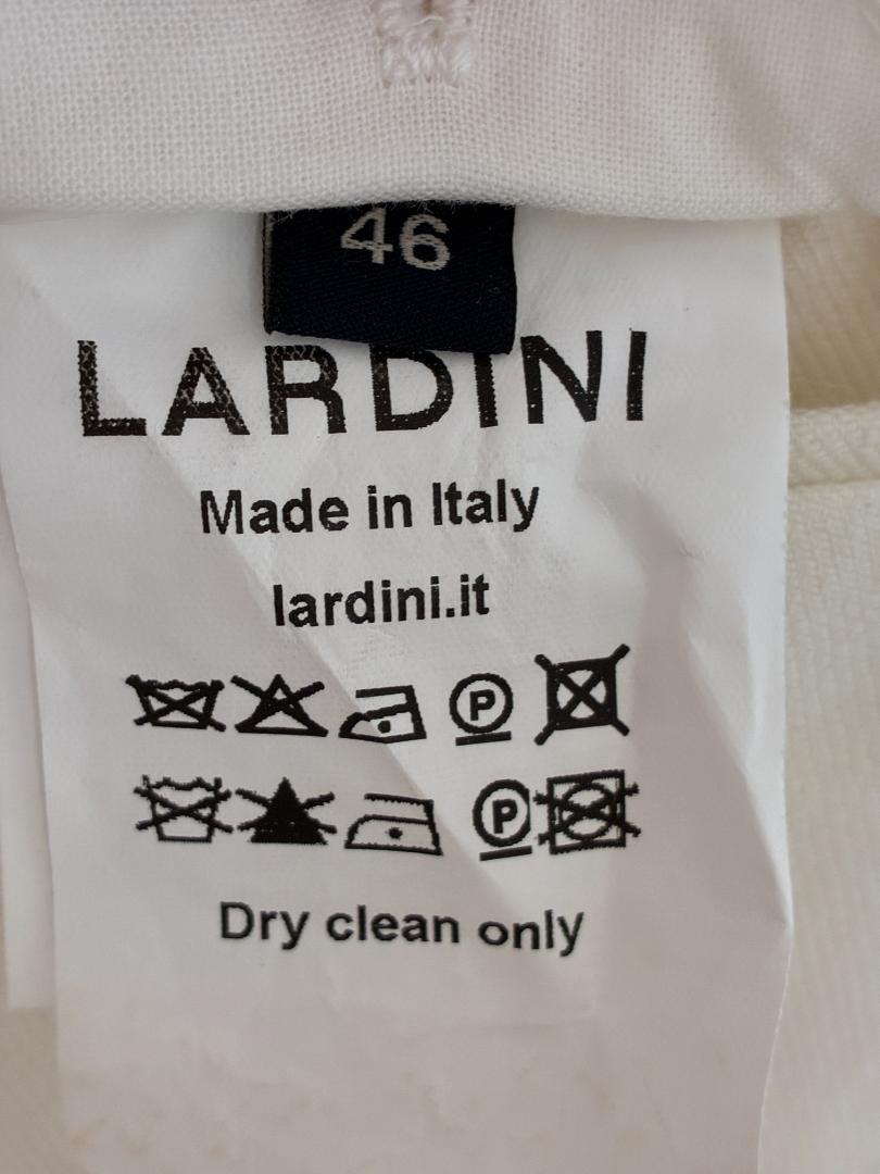 【美品】ラルディーニ白リネン/コットン Wジャケット MADE IN ITALY