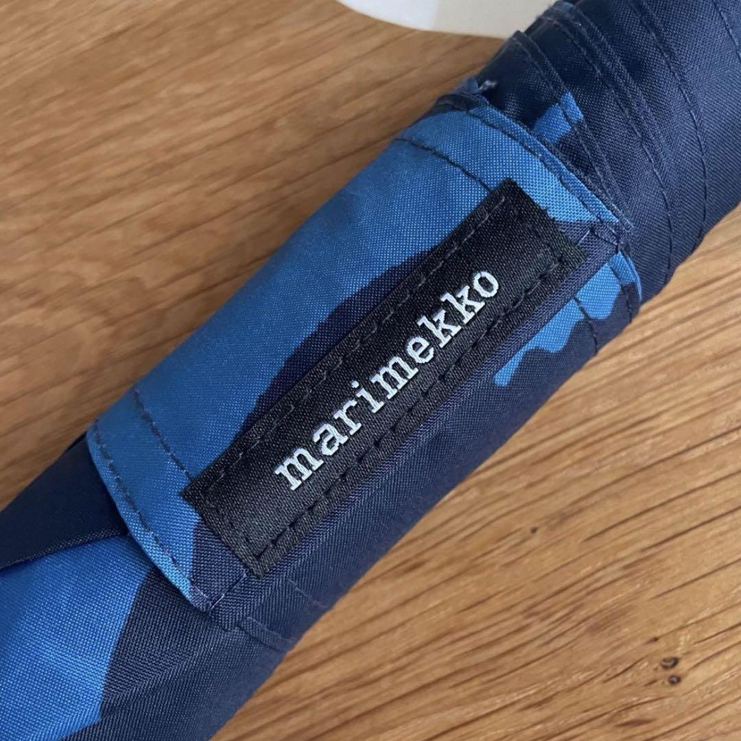 新品 marimekko Unikko ウニッコ 折り畳み傘 ブルー