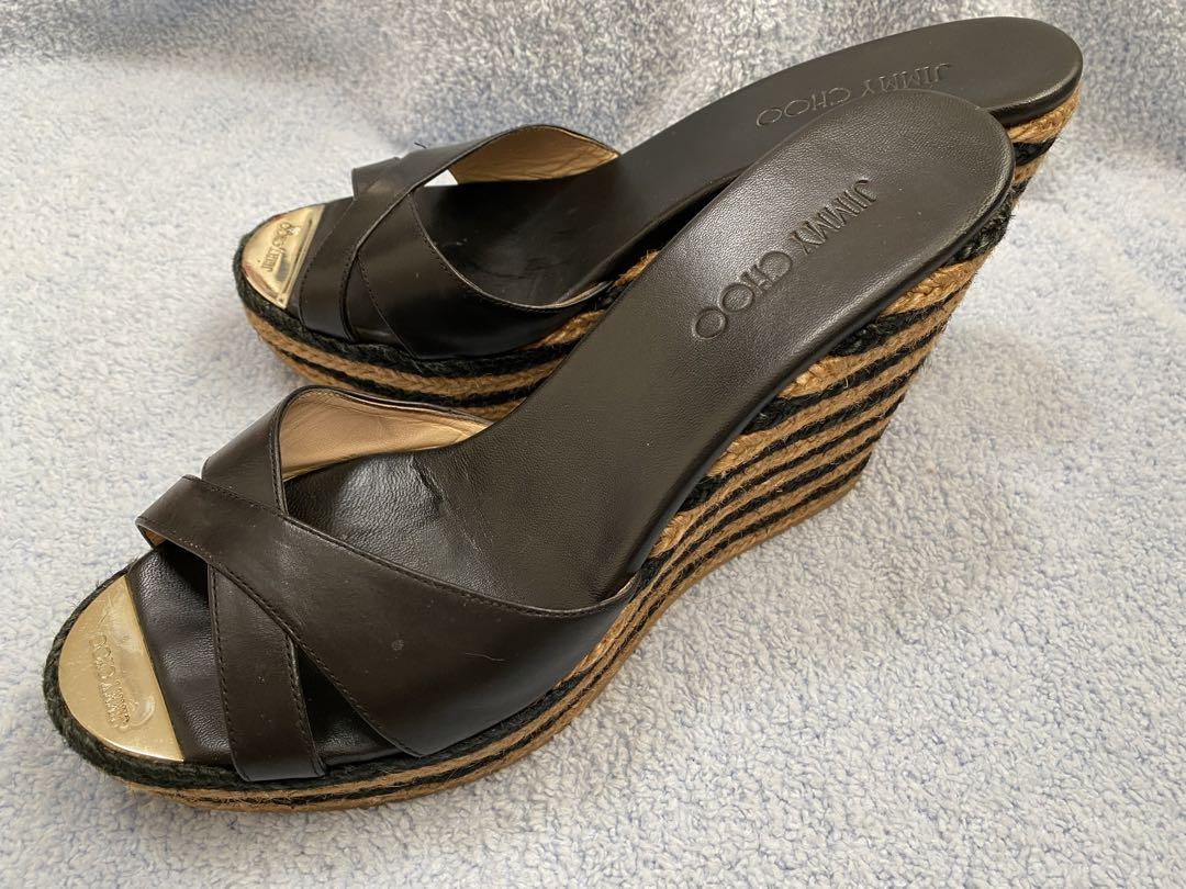 【美品】ジミーチュウ　ハイヒール　ウェッジサンダル