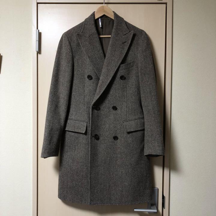 【サイズ46】ダブルチェスターコート　ウール