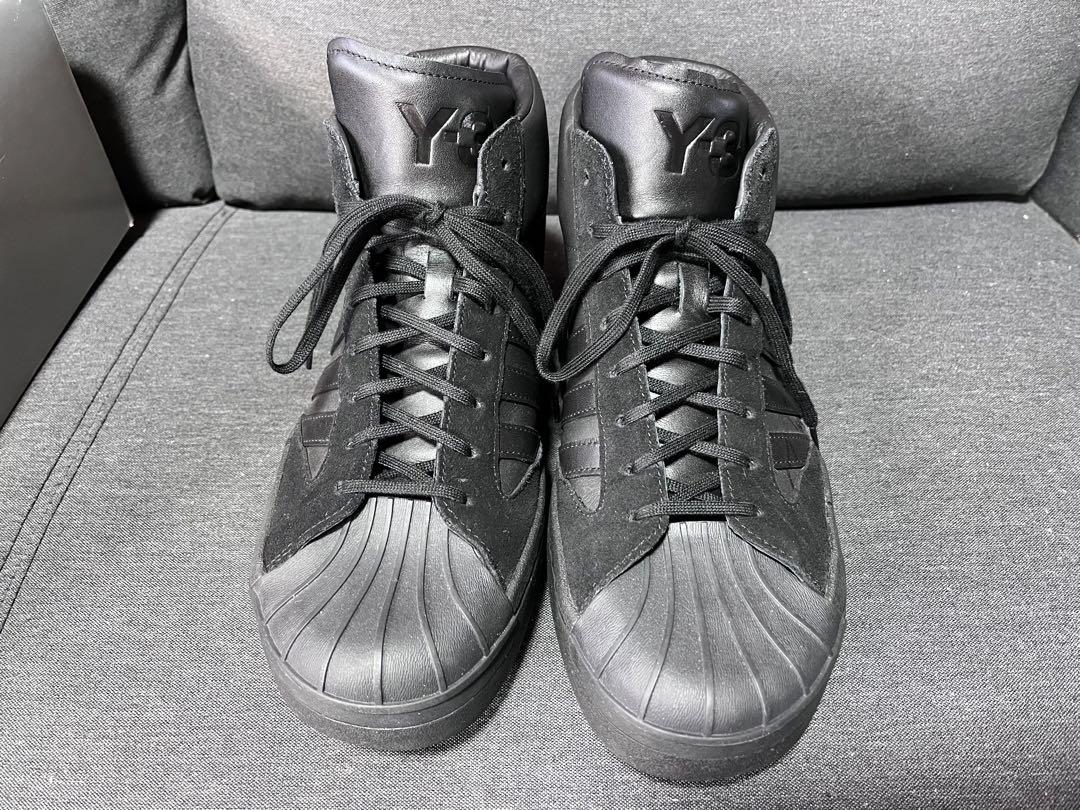 美品】Y-3 ブラック ハイカットスニーカー YOHJI PRO 靴