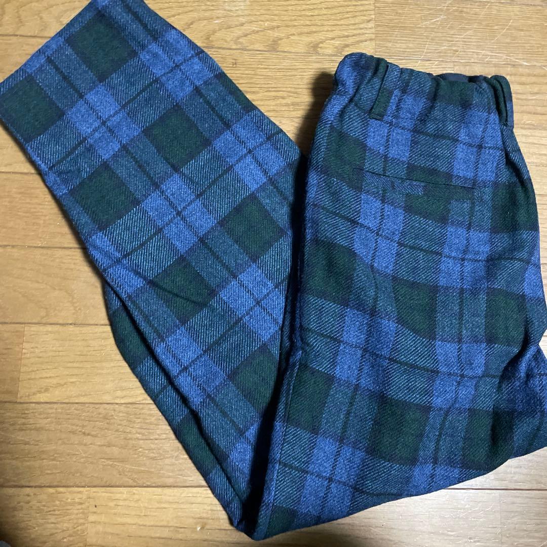 ツイード イージーパンツ タータンチェック 古着 Lサイズ