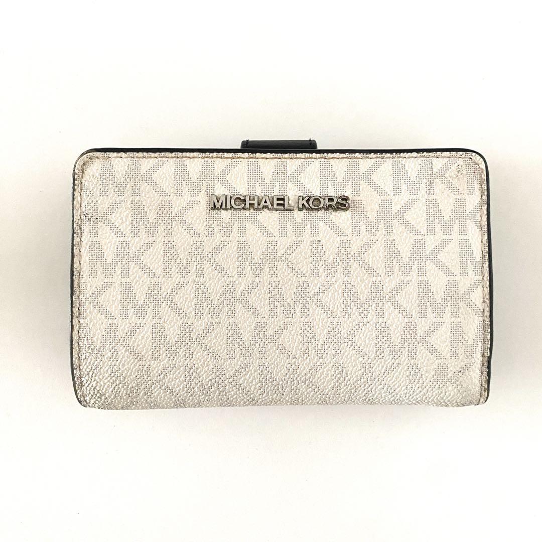 MICHAEL KORS 二つ折り財布 シルバーブラック