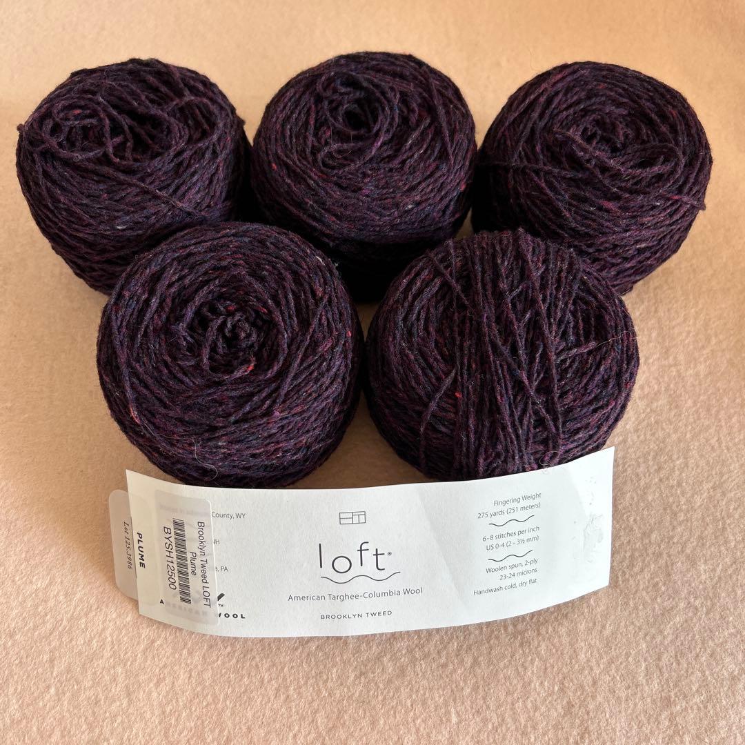海外毛糸 ブルックリンツイード loft 5カセ分