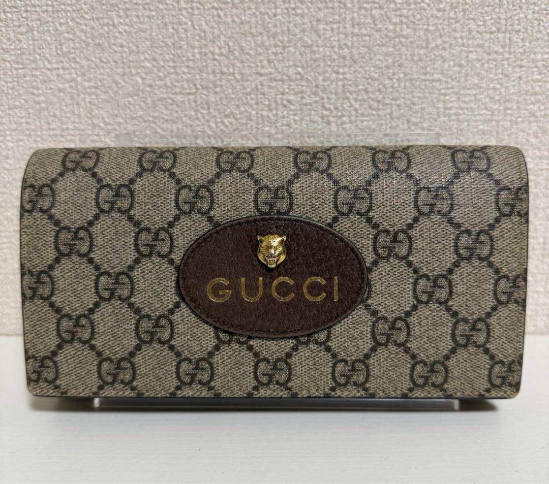 GUCCIGGスプリーム タイガーヘッドラウンド 長財布