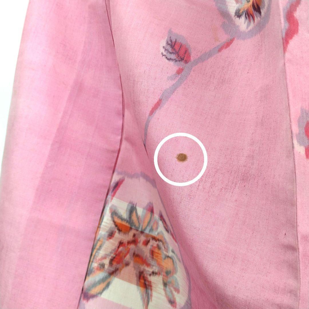 美品】夏着物 銘仙 単衣 正絹 花柄 身丈149 裄61 ピンク - メルカリ
