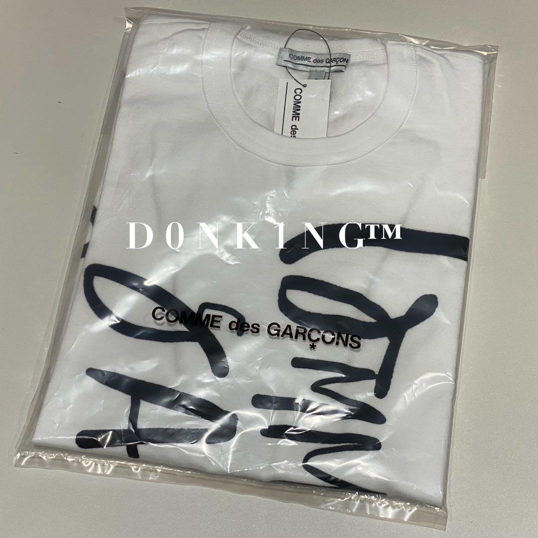 黒田知永子さん着 コムデギャルソン 青山限定 リニューアル記念ロゴ Tシャツ S