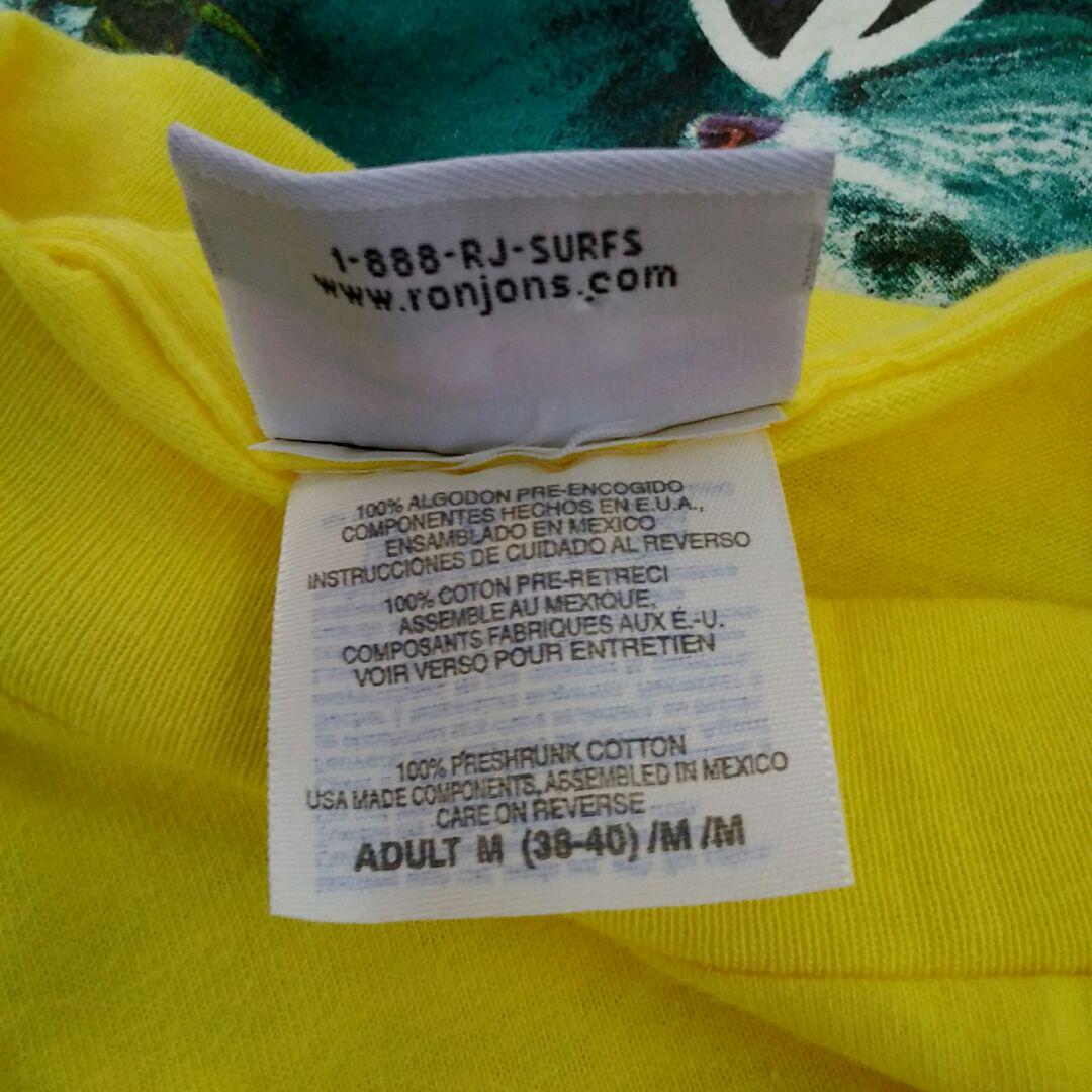 t109 RON JON サーフTシャツ メンズM イエロー