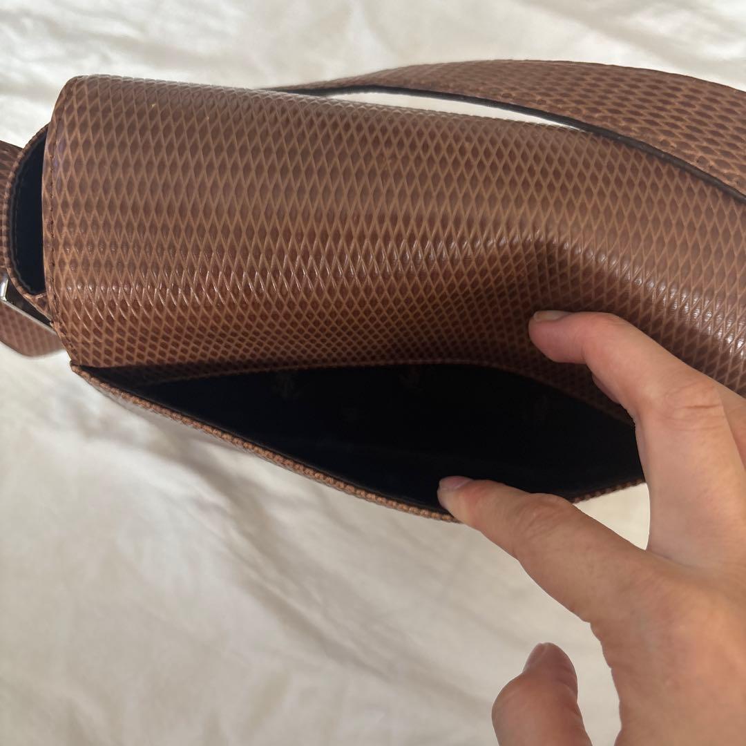 イヴ・サンローラン　ビンテージ　ブラウン　ショルダーバッグ