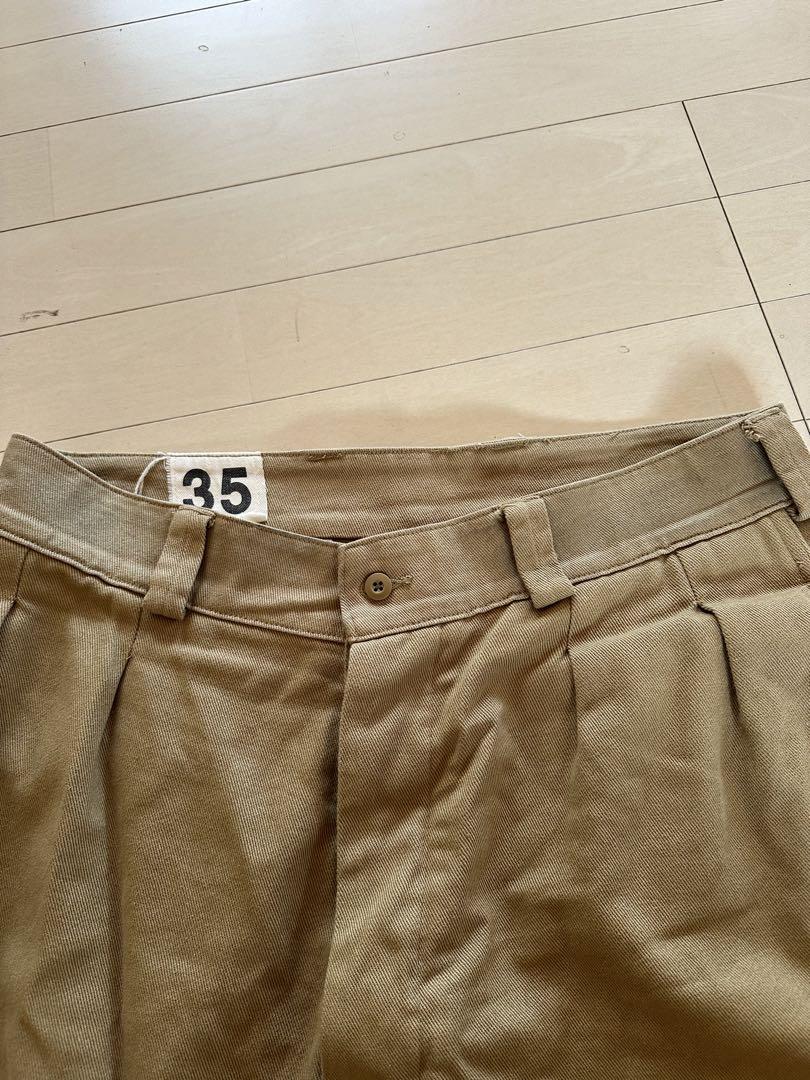 WAIPER フランス軍　M52 ツータック　チノトラウザー　黒カーキ2本セット