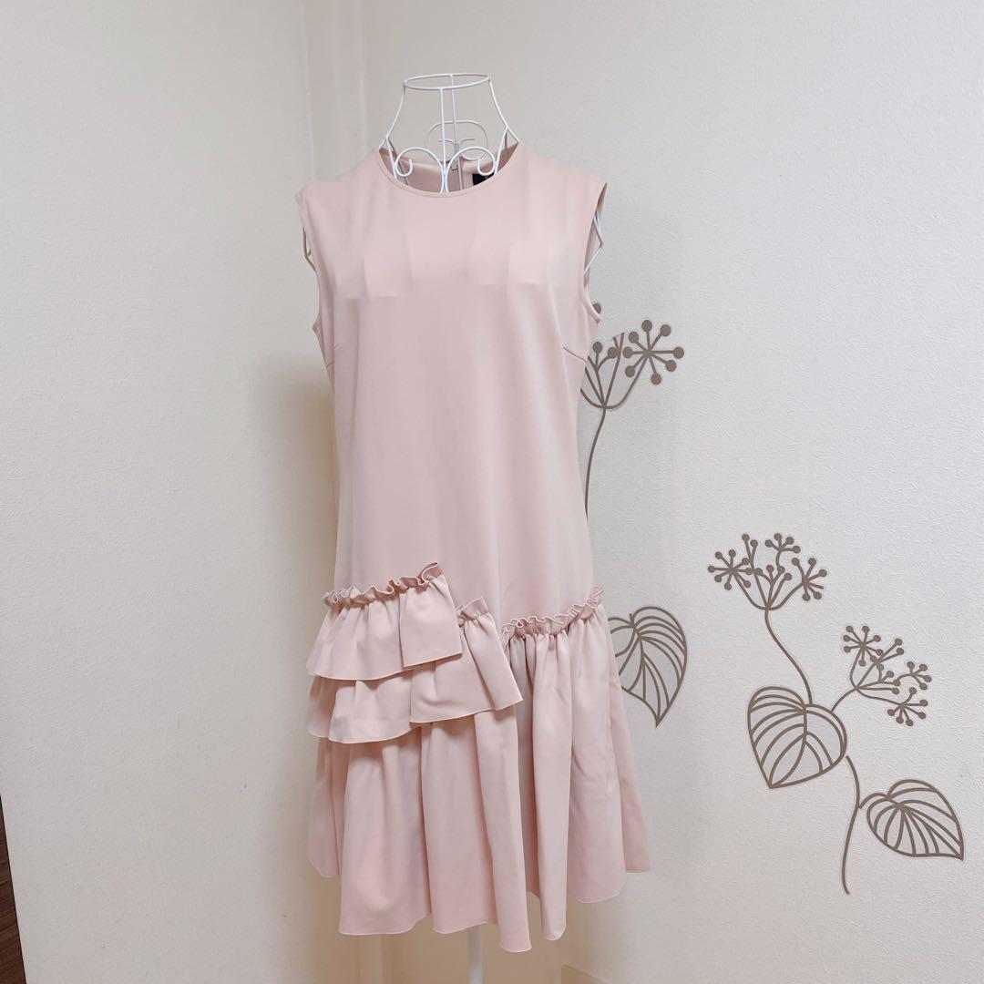 ルネ♡フリルワンピース タグ付き♡Rene basic ルネ フリル ワンピース ピンク レディース