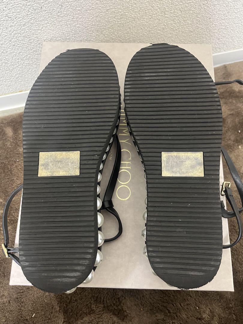 ジミーチュウ パール 厚底サンダル PINE FLAT 37 ジミーチュウパールサンダル PINE FLAT 37