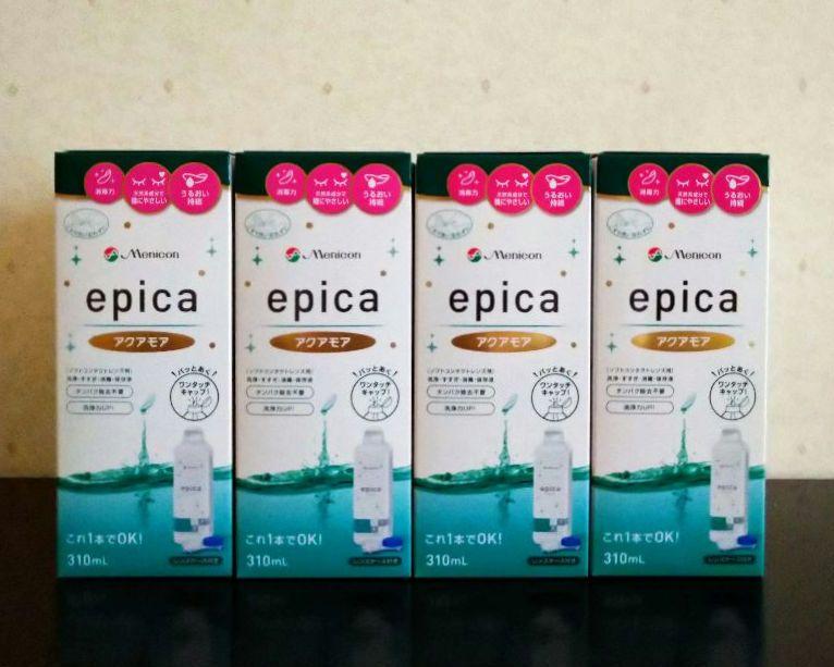メニコン コンタクトレンズ洗浄液 epica アクアモア 12本