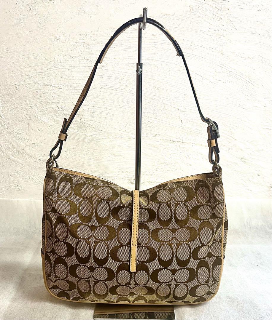 Coach コーチワンショルダーバッグ ブラウン シグネチャー