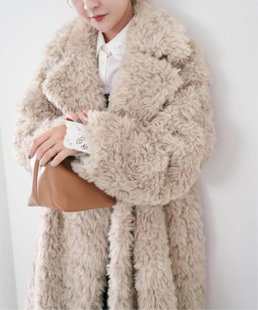 【美品】SLOBE IENA カーリングファーコート