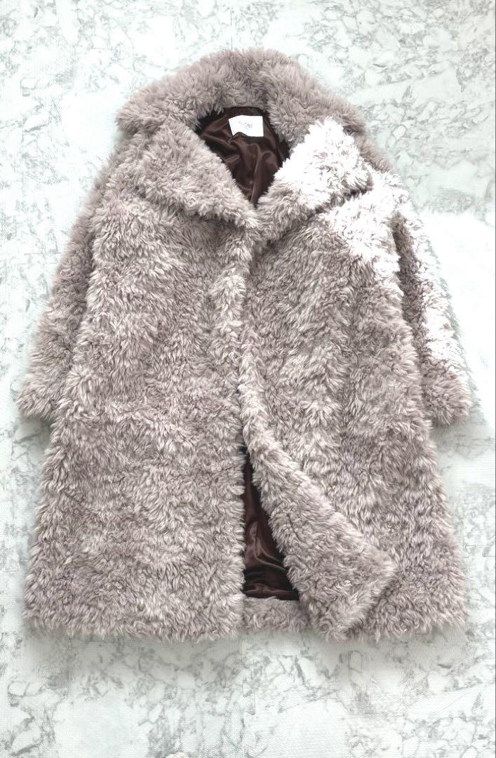【美品】SLOBE IENA カーリングファーコート