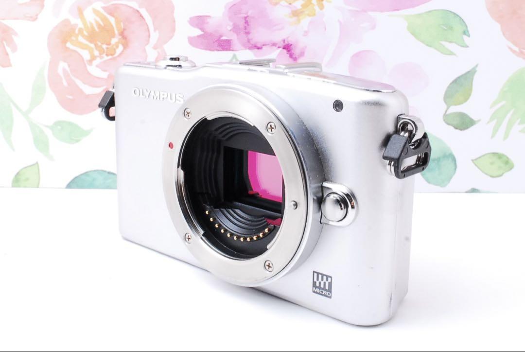 OLYMPUS E-PM1 シルバー 軽量コンパクト ミラーレス スマホ転送