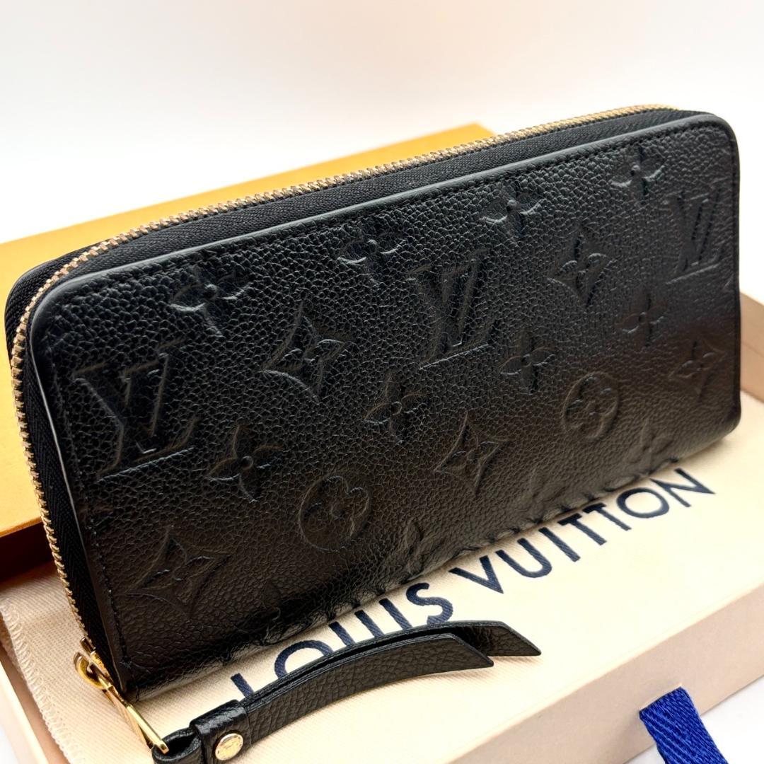【新品同然】ルイヴィトン モノグラム アンプラント ジッピーウォレット 財布 黒