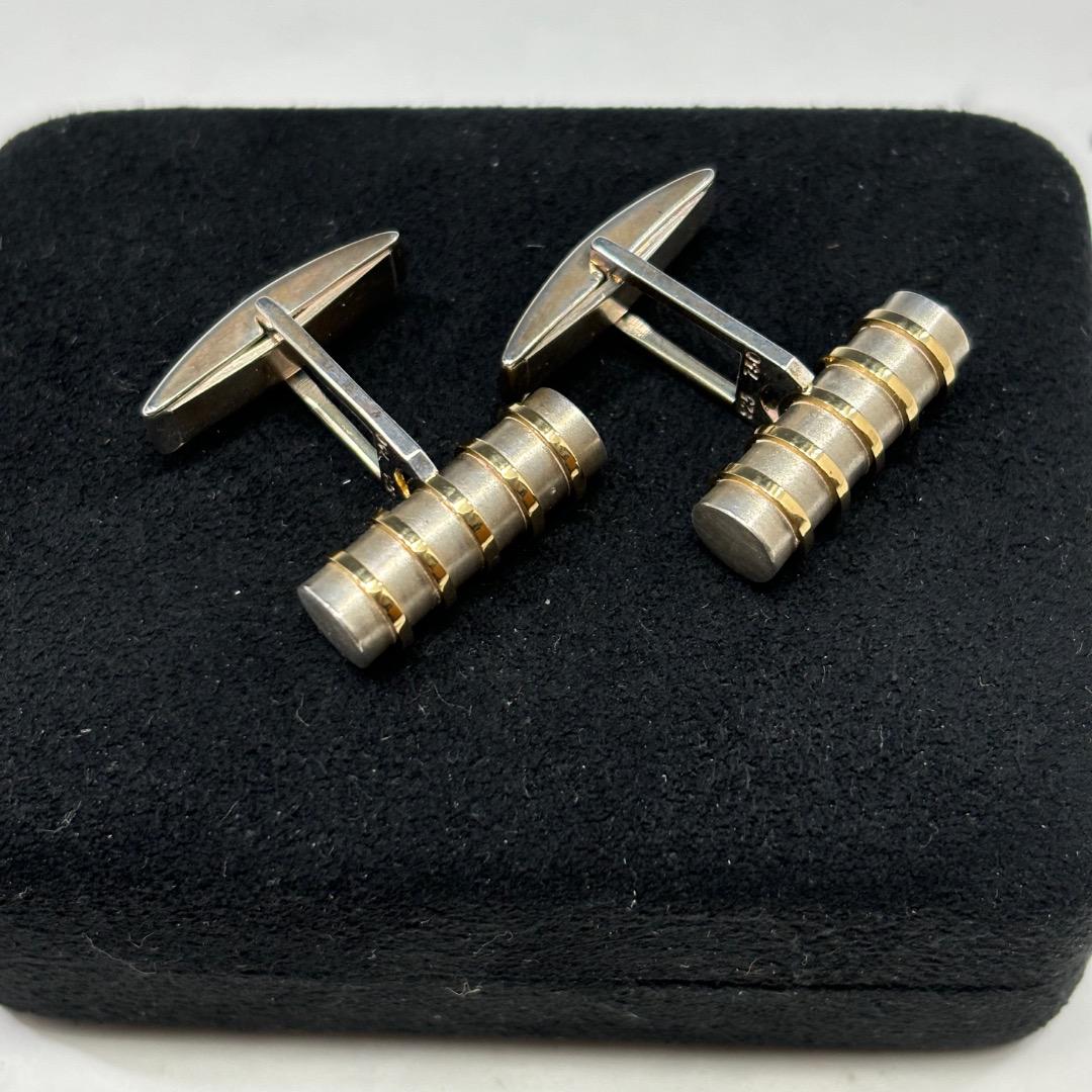 ティファニー本物 カフリンクス|カフス|コンビ|SV925×YG750