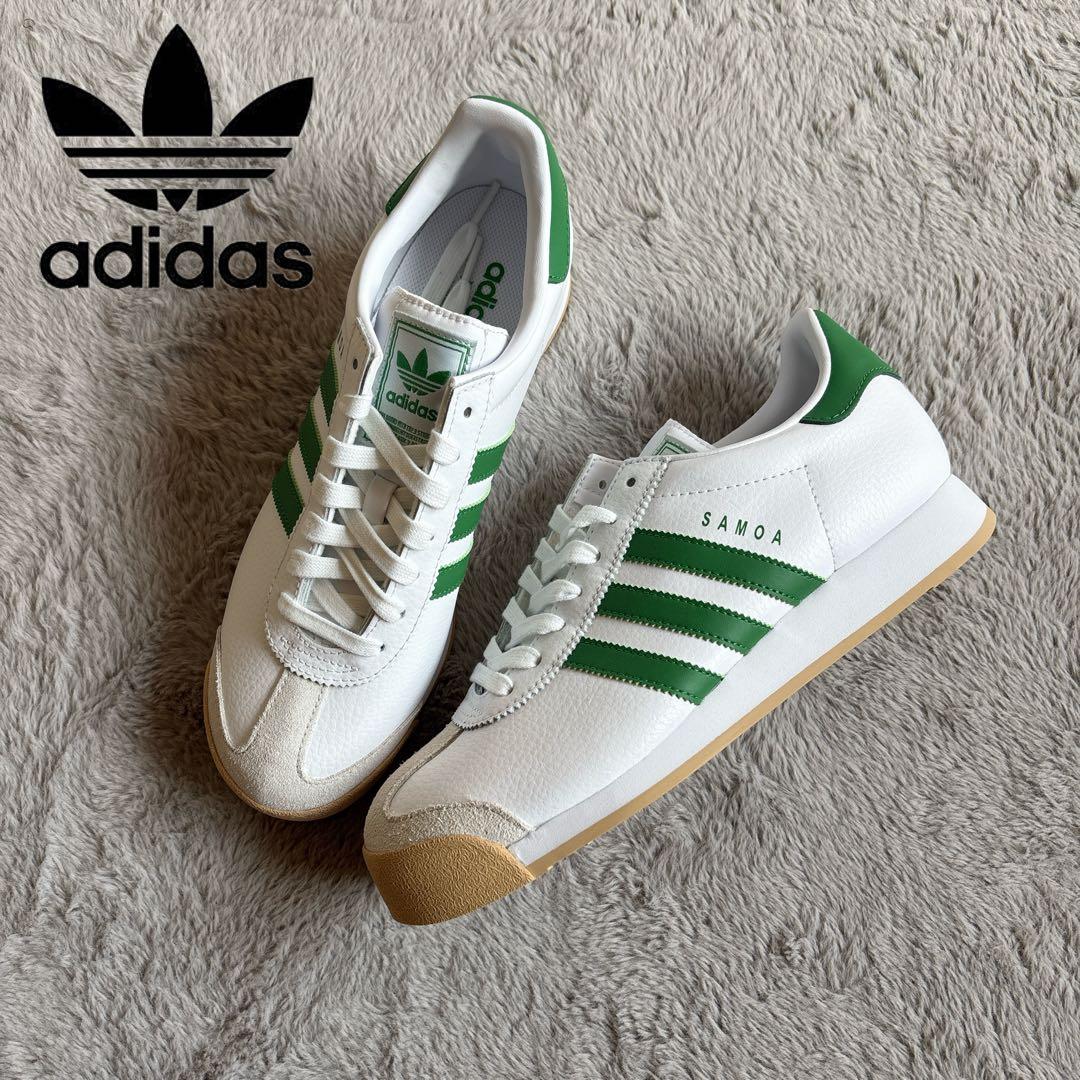 新品 アディダスオリジナルス サモア Samoa ホワイト グリーン 28㎝