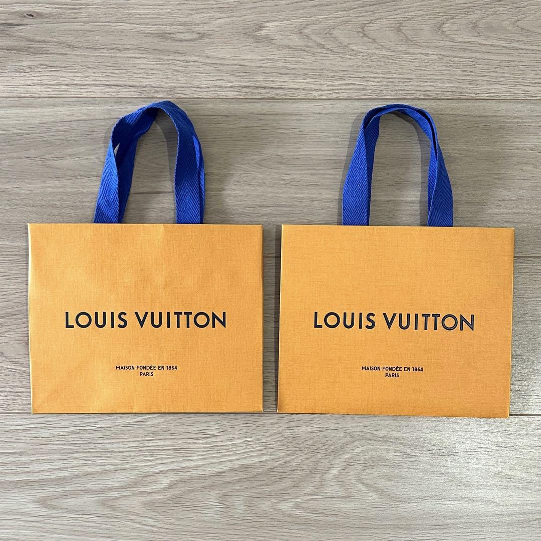 LOUIS VUITTON ショッパー 紙袋 2枚セット 小さめ - メルカリ