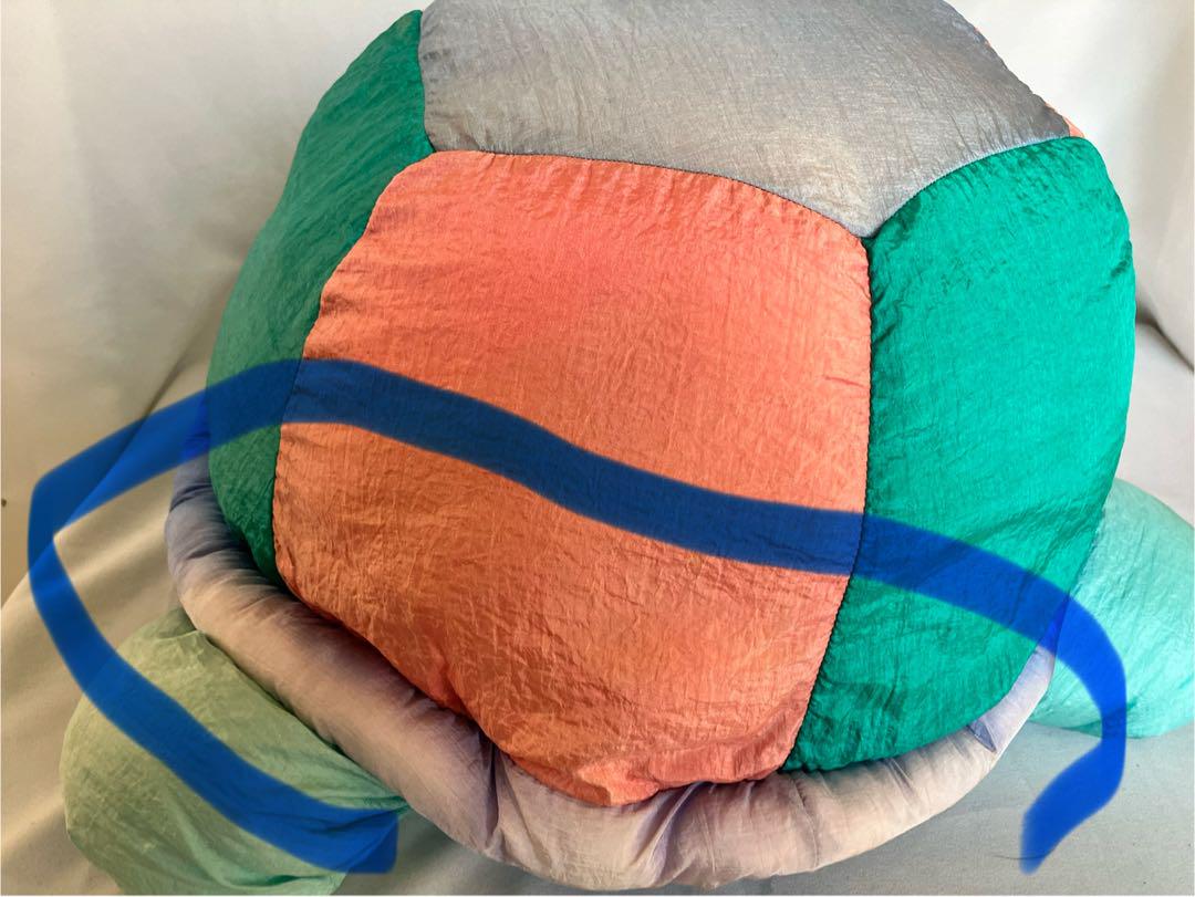 未使用　変色あり　フラッフィーバルーン　かめ　大　約60cm ぬいぐるみ レトロ