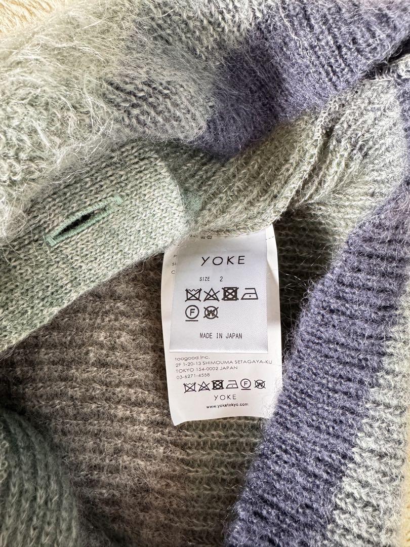 YOKE/ヨーク/MOHAIR BORDER CARDIGAN