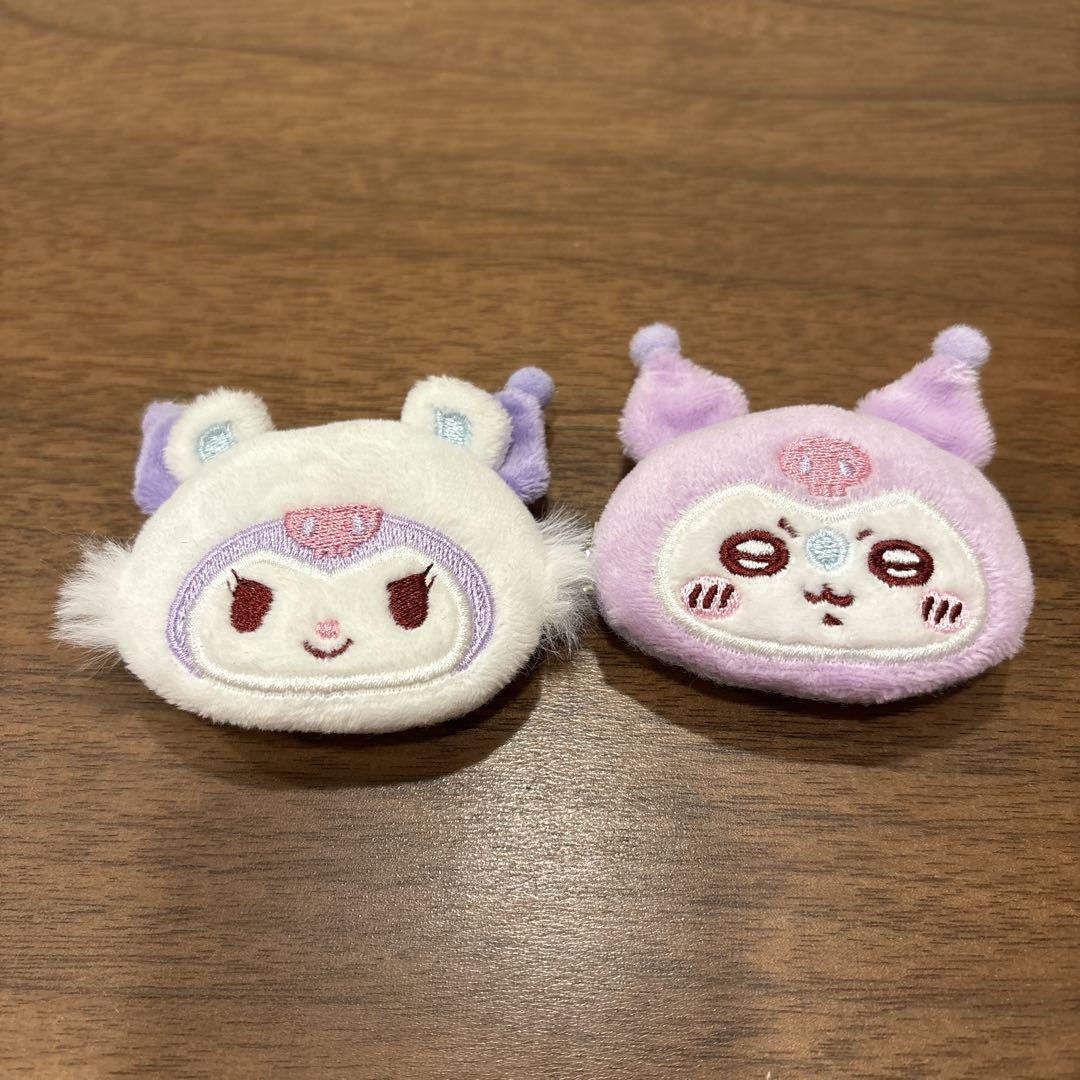 ちいかわ×サンリオコラボ ぬいぐるみ フロッキー ヘアクリップ モモンガ♡クロミ ちいかわ×サンリオ ♡クロミ モモンガ♡♡ ヘアクリップ