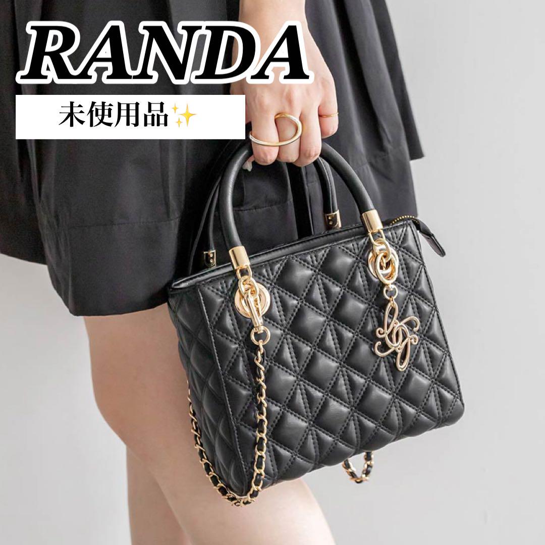未使用✨RANDA ランダ 2WAYキルティングバッグ 黒 ショルダー