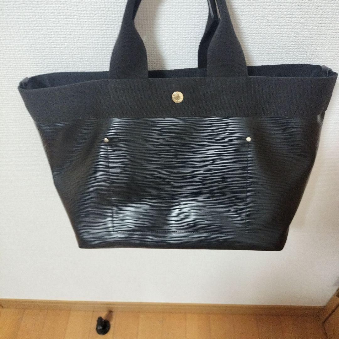 【なさそ】TOPKAPI リプル　ネオレザー　トートバッグ　A4 黒